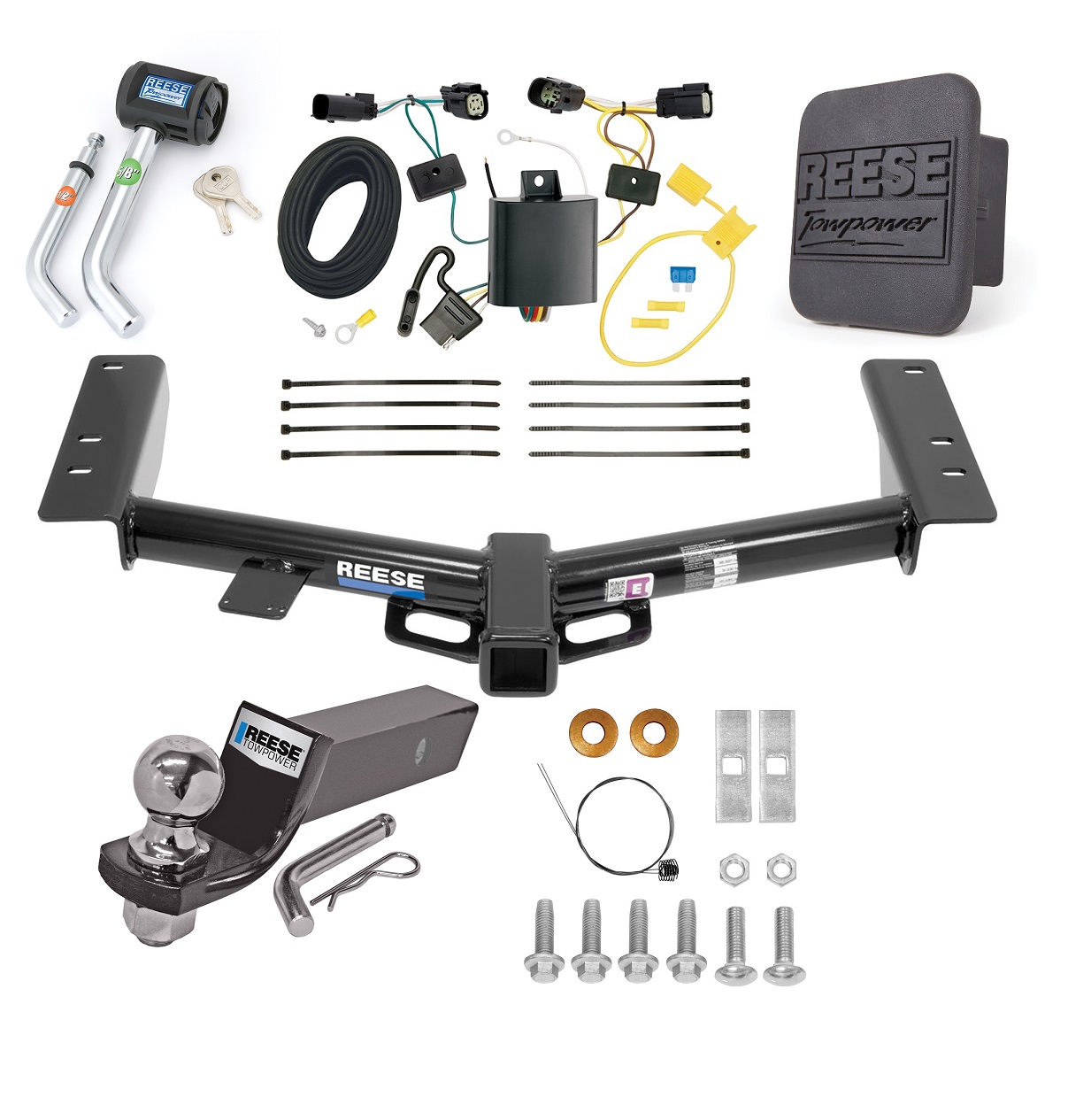 Reese Trailer Tow Hitch For 15-23 Ford Transit 150 250 350 Deluxe Package Wiring 2" Ball and Lock